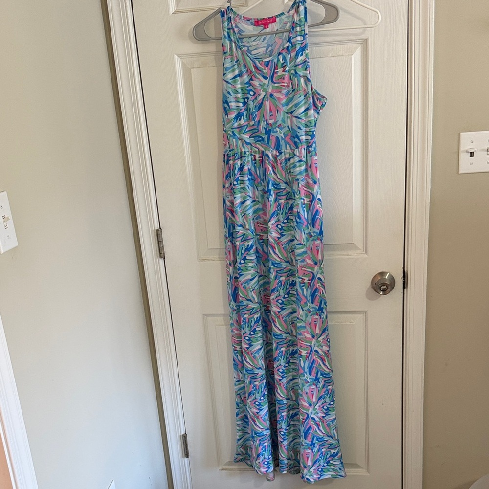 Simply Southern Blue and Pink Maxi Dress